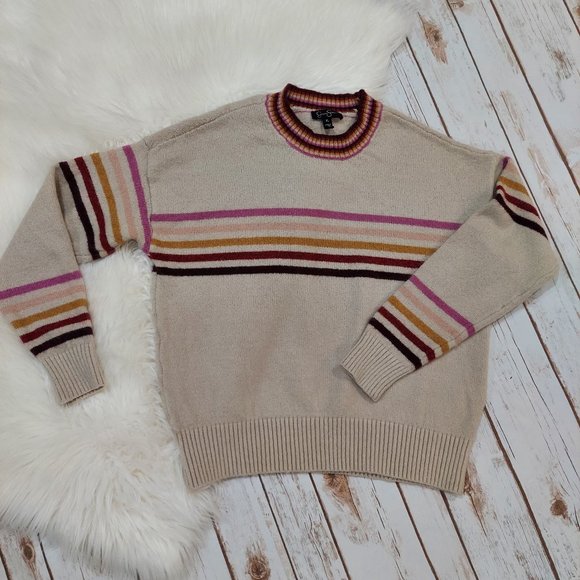 Jessica Simpson Rai Stripe Pullover Sweater - Picture 2 of 13